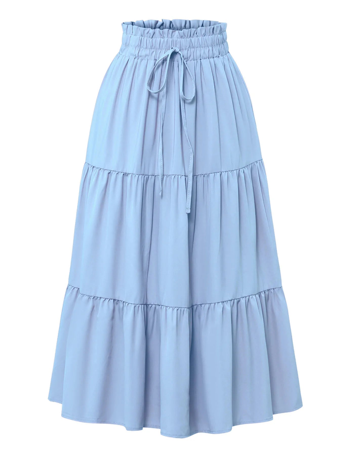 Santorini Bohemian Maxi Skirt – Flowy Summer Floral Long Skirt