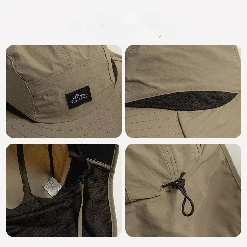 AeroShield Explorer Hat – Quick-Dry Sun Protection Bucket Hat with Neck Flap