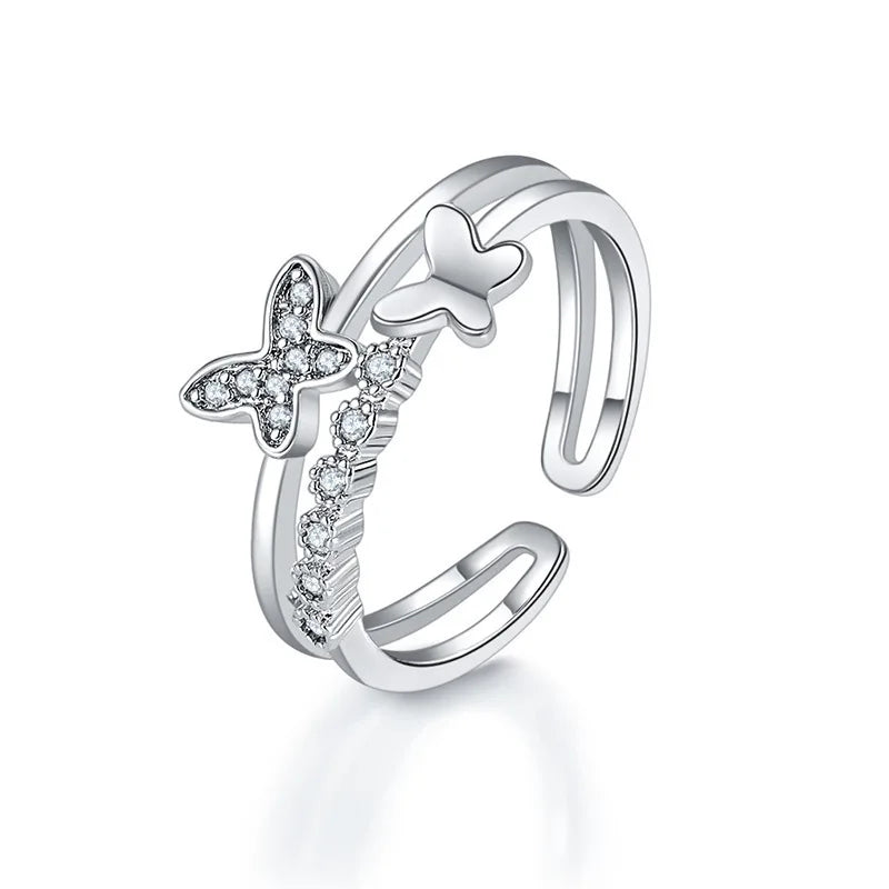 Elegant 925 Silver Plated Engagement Ring with AAA Sparkling Zircon - Minimalist Wedding Jewelry for Women