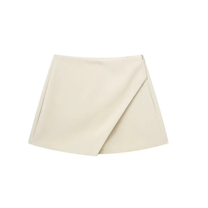 Athena Asymmetric Skort – High-Waisted Summer Mini Skirt Shorts