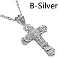 Urban Style Rhinestone Cross Necklace