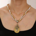 Vintage Emerald Green Teardrop Crystal Necklace