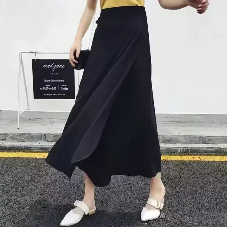 Floral High-Waist Wrap Maxi Skirt