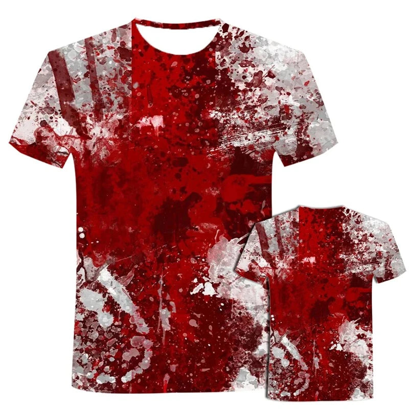 The "Carnage" 3D Graphic Oversized Tee – Horror Blood Palm Harajuku Streetwear