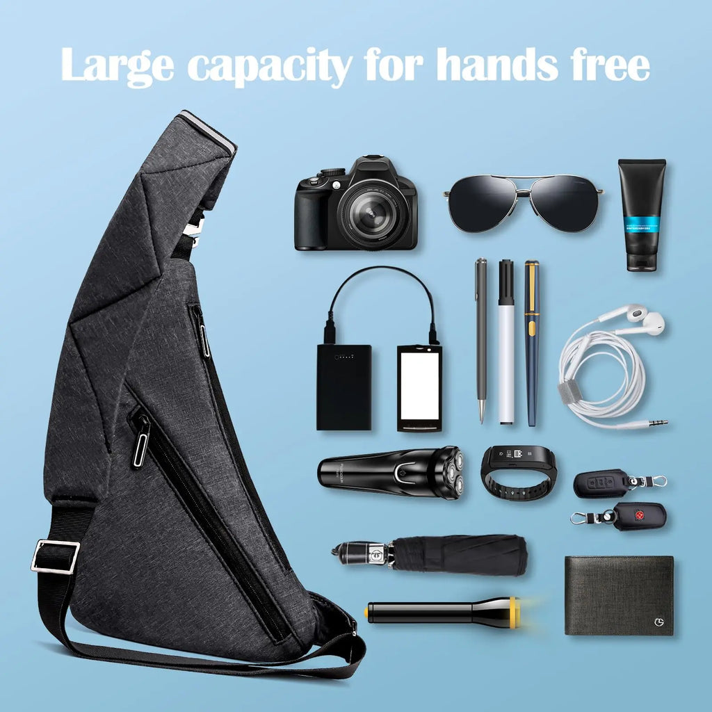Anti-Theft Lightweight Sling Chest Bag & Crossbody Travel Backpack
