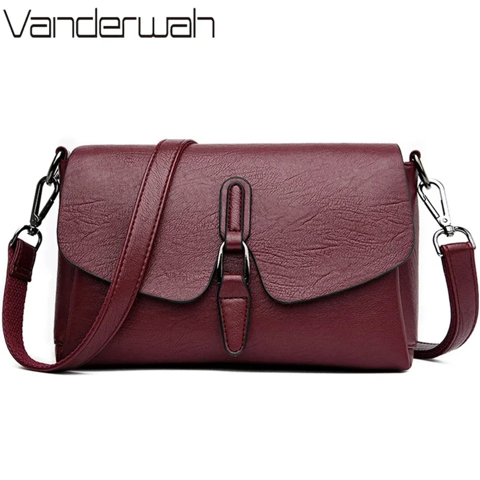 Premium Leather Crossbody - Classic Designer Style