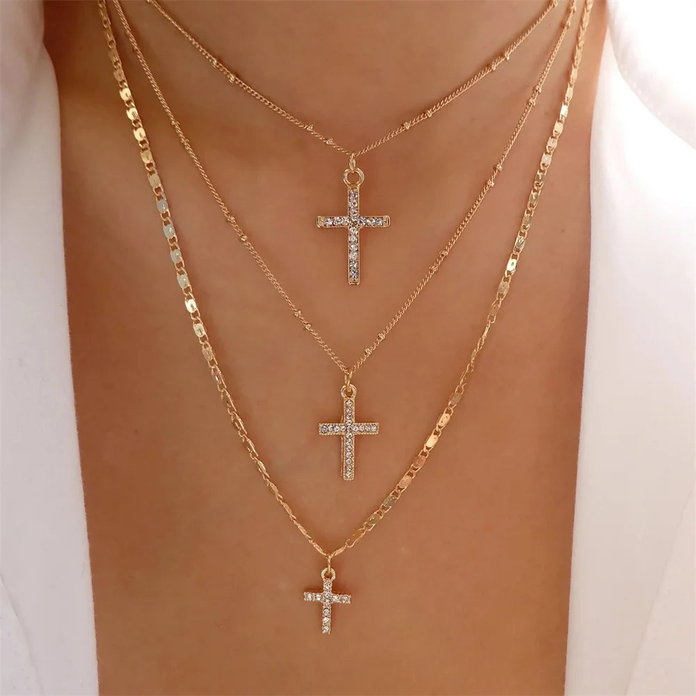 Vintage Elegant Layered Chain Pearl Necklace