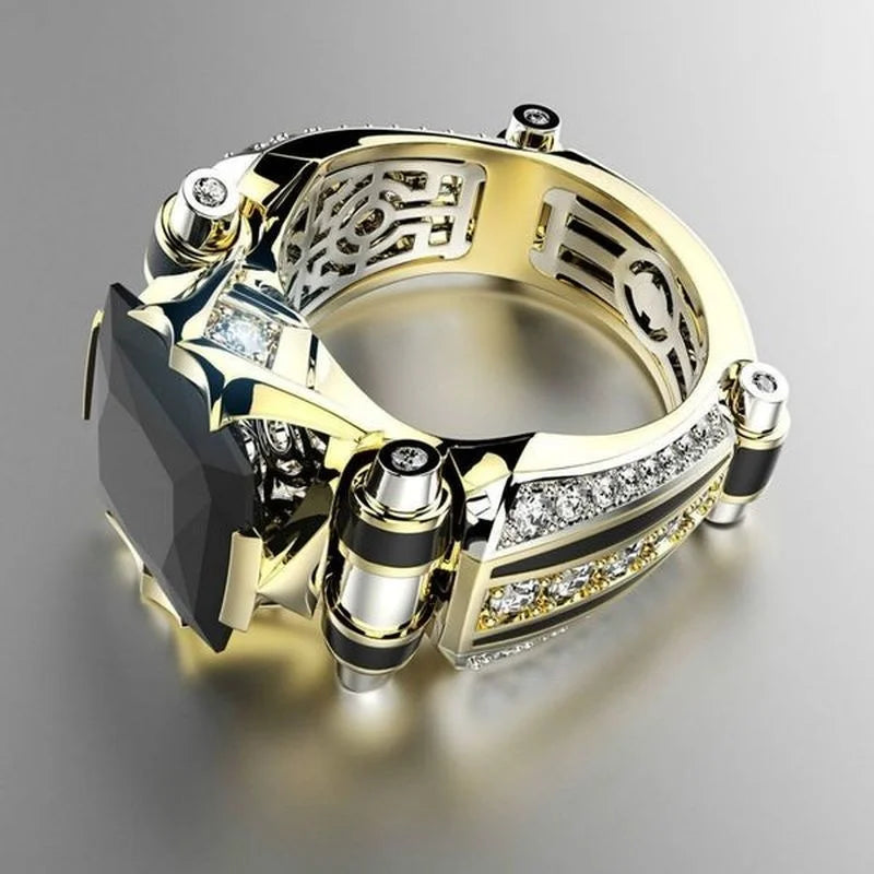 Gothic Vintage Stainless Steel Statement Ring