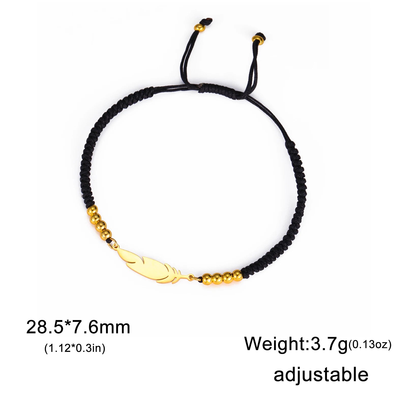 The "AeroFeather" Adjustable Rope Bracelet – Unisex Charm Couple Jewelry