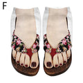 The "PrankFlop" Novelty Socks – 3D Illusion Flip-Flop Ankle Socks