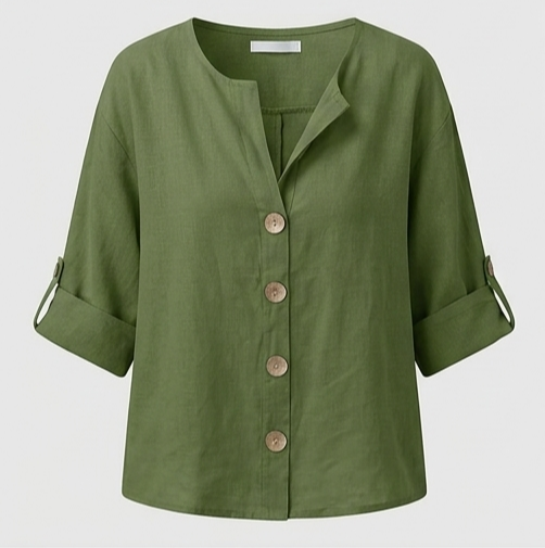 Siena Loose Fit V-Neck Blouse