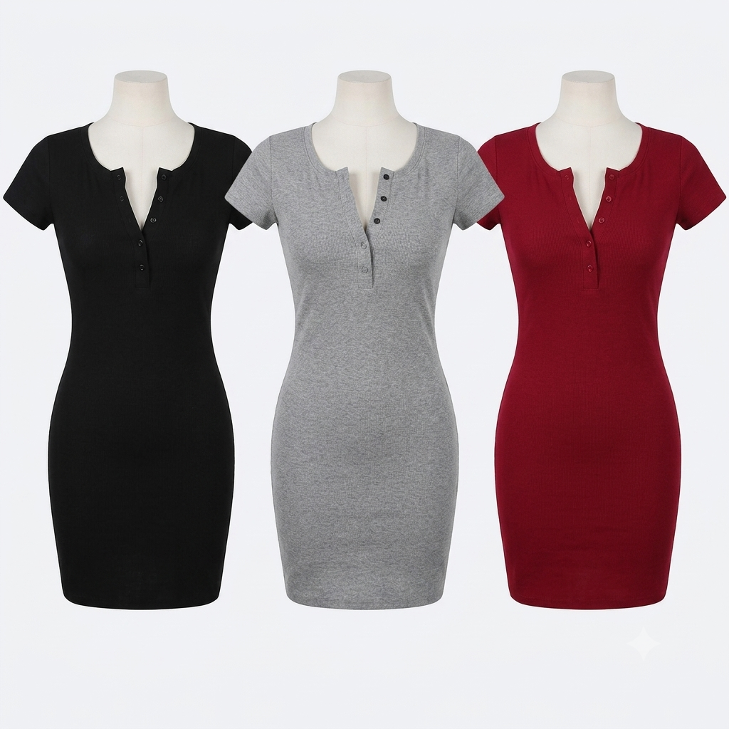 Modern Knit Bodycon Mini Dress