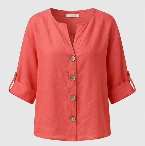 Siena Loose Fit V-Neck Blouse