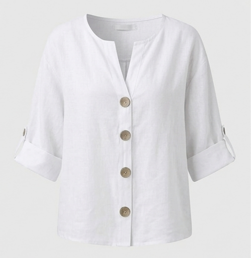 Siena Loose Fit V-Neck Blouse