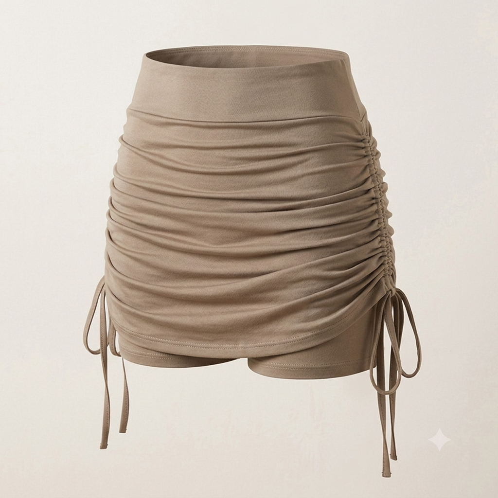The "Aura Rhythma" Latin Practice Skirt – High-Waisted Drawstring Dance Skirt