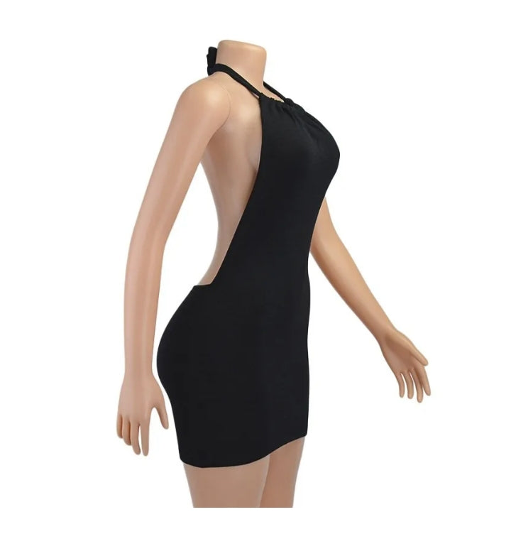 Aura Vacation Backless Mini Dress