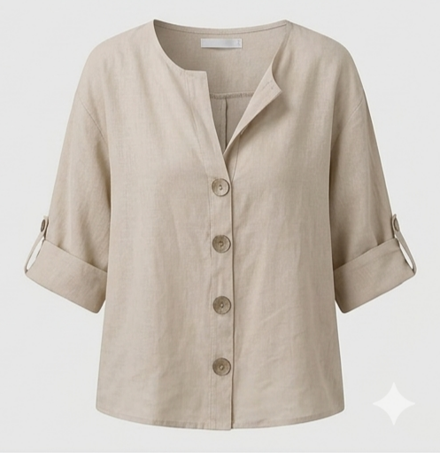 Siena Loose Fit V-Neck Blouse