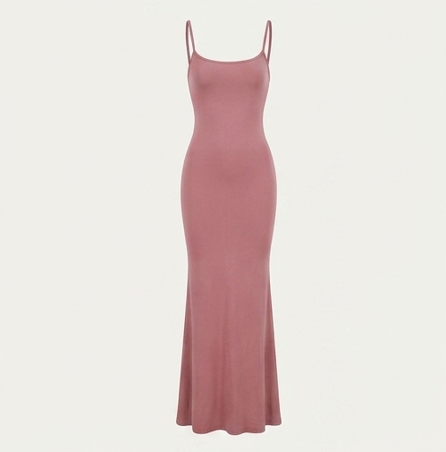 Lunar Aura Satin Slip Dress – Elegant Backless Maxi Gown